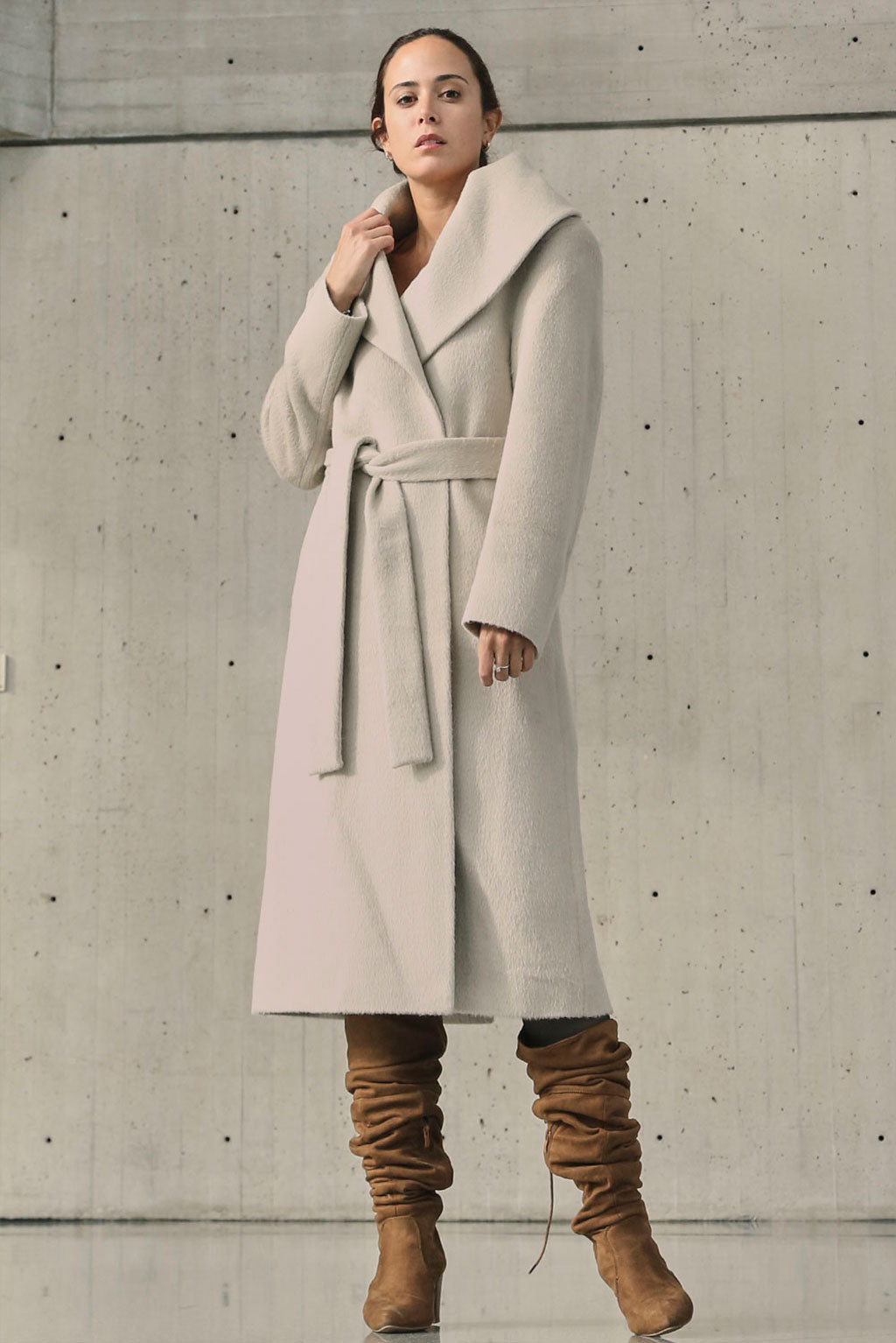 ジャケット・アウター 90s 65% Baby Alpaca Double Breasted Coat Logan Wool & Alpaca Double Breast Topcoat