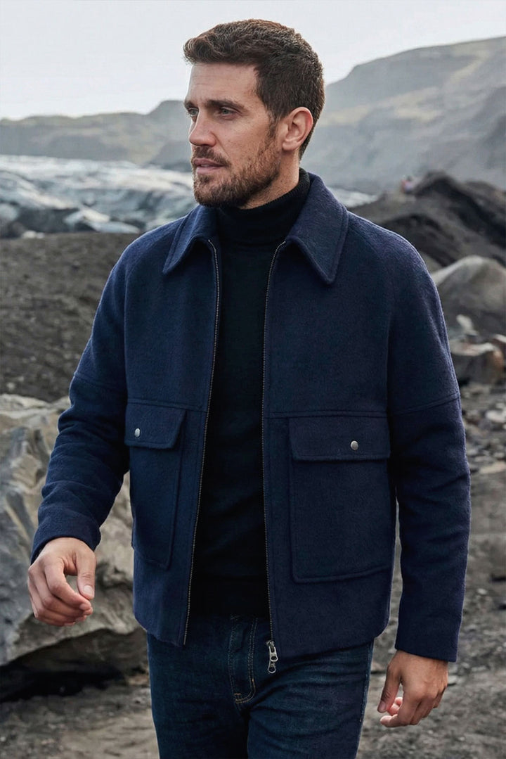 Men's Casual Baby Alpaca Jacket