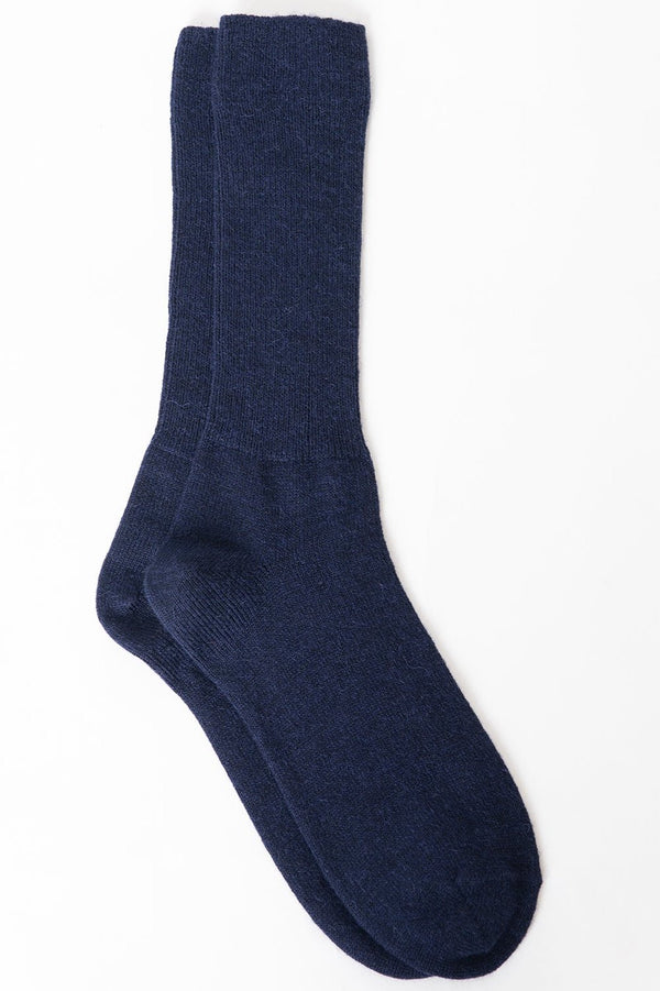 Gentle Touch Baby Alpaca Socks — Navy — navy baby alpaca by Alpaca Collections