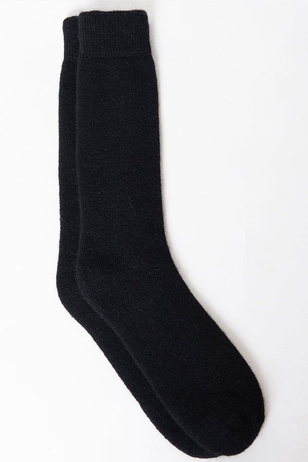 Comfort Embrace Alpaca Socks — Black — black baby alpaca by Alpaca Collections