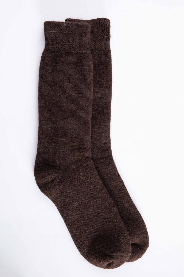 Comfort Embrace Alpaca Socks — Brown — brown baby alpaca by Alpaca Collections