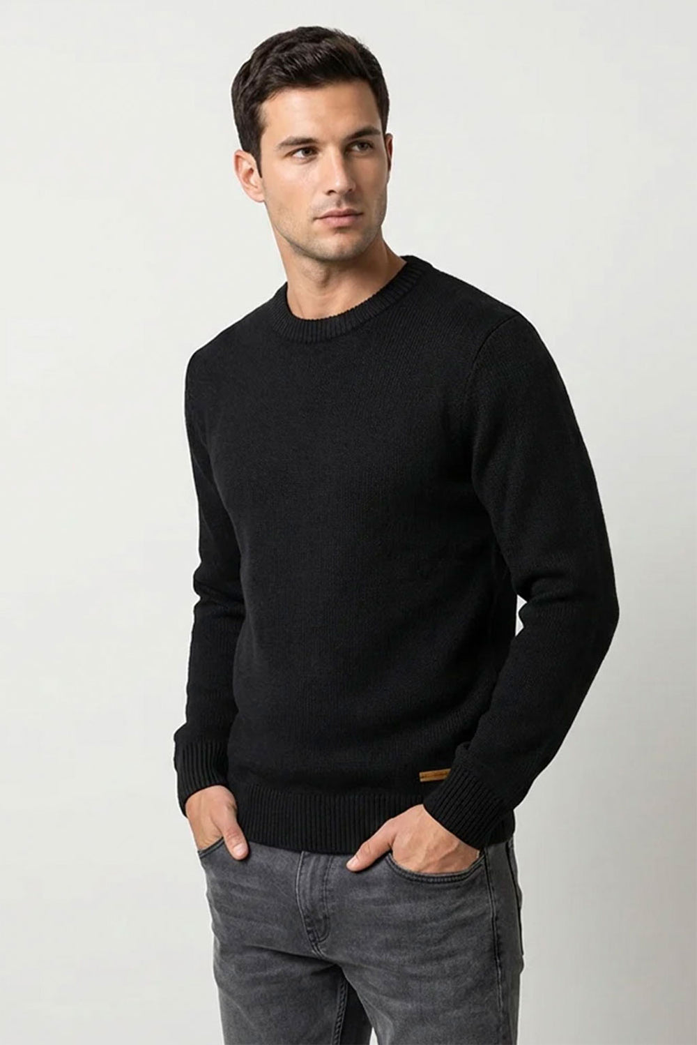 Crew-neck Organic Cotton Sweater