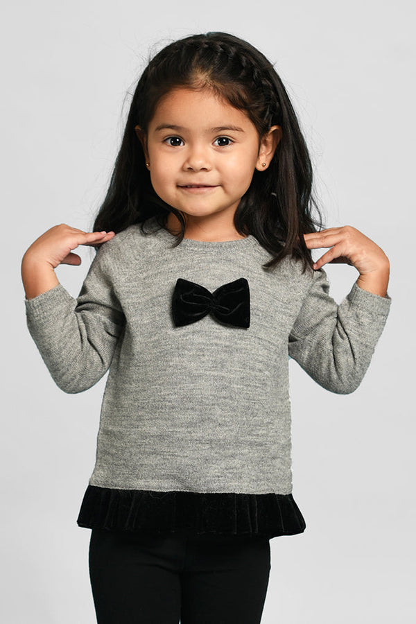 Misha Baby Alpaca Sweater — Gris Claro — light gray baby alpaca by Anntarah Kids