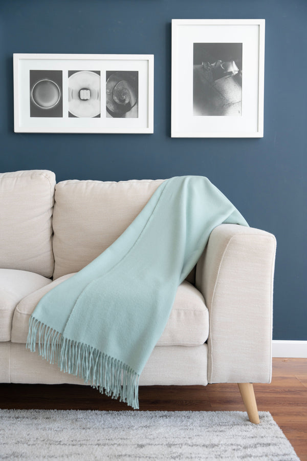 Green Solid Color Alpaca Blanket — green baby alpaca by Alpaca Collections