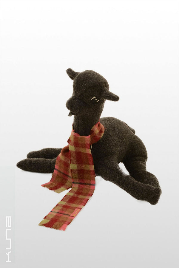 Alpaquita Toy With Scarf — Charcoal — charcoal baby alpaca by Kuna