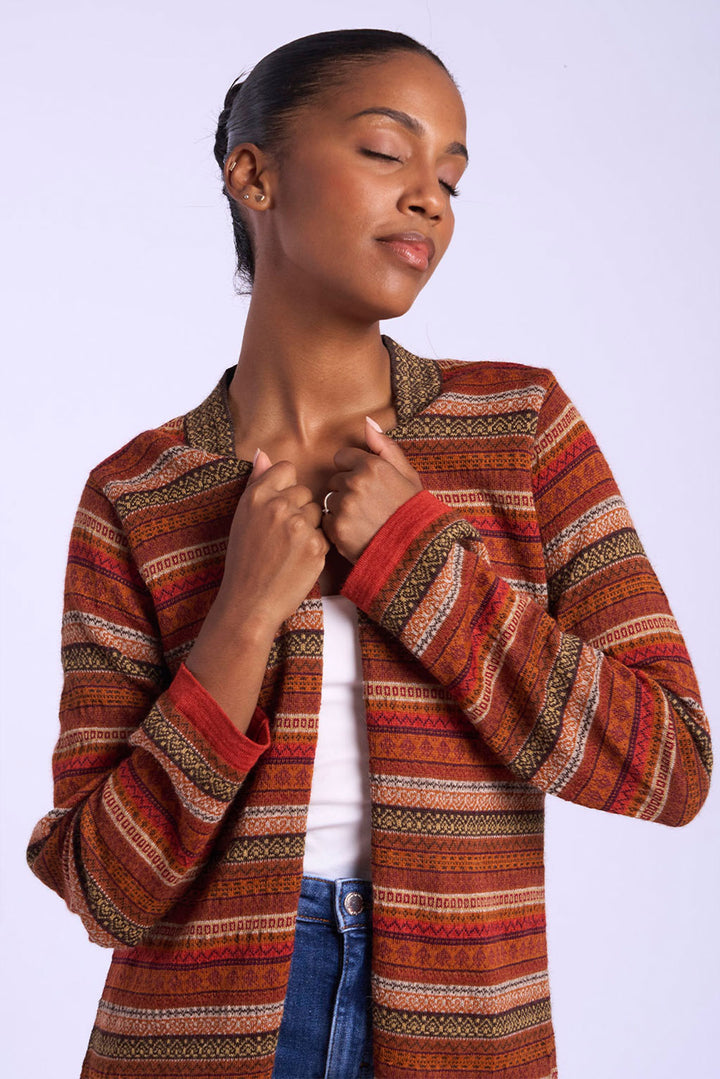 Andean Stripes Alpaca Cardigan