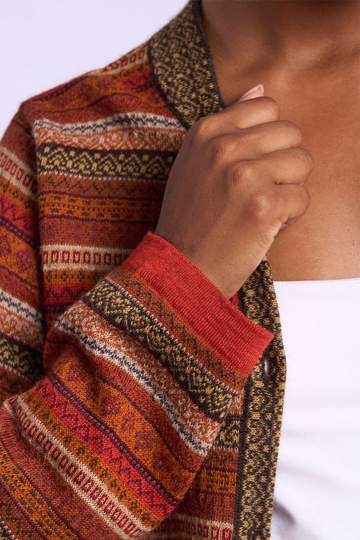 Andean Stripes Alpaca Cardigan