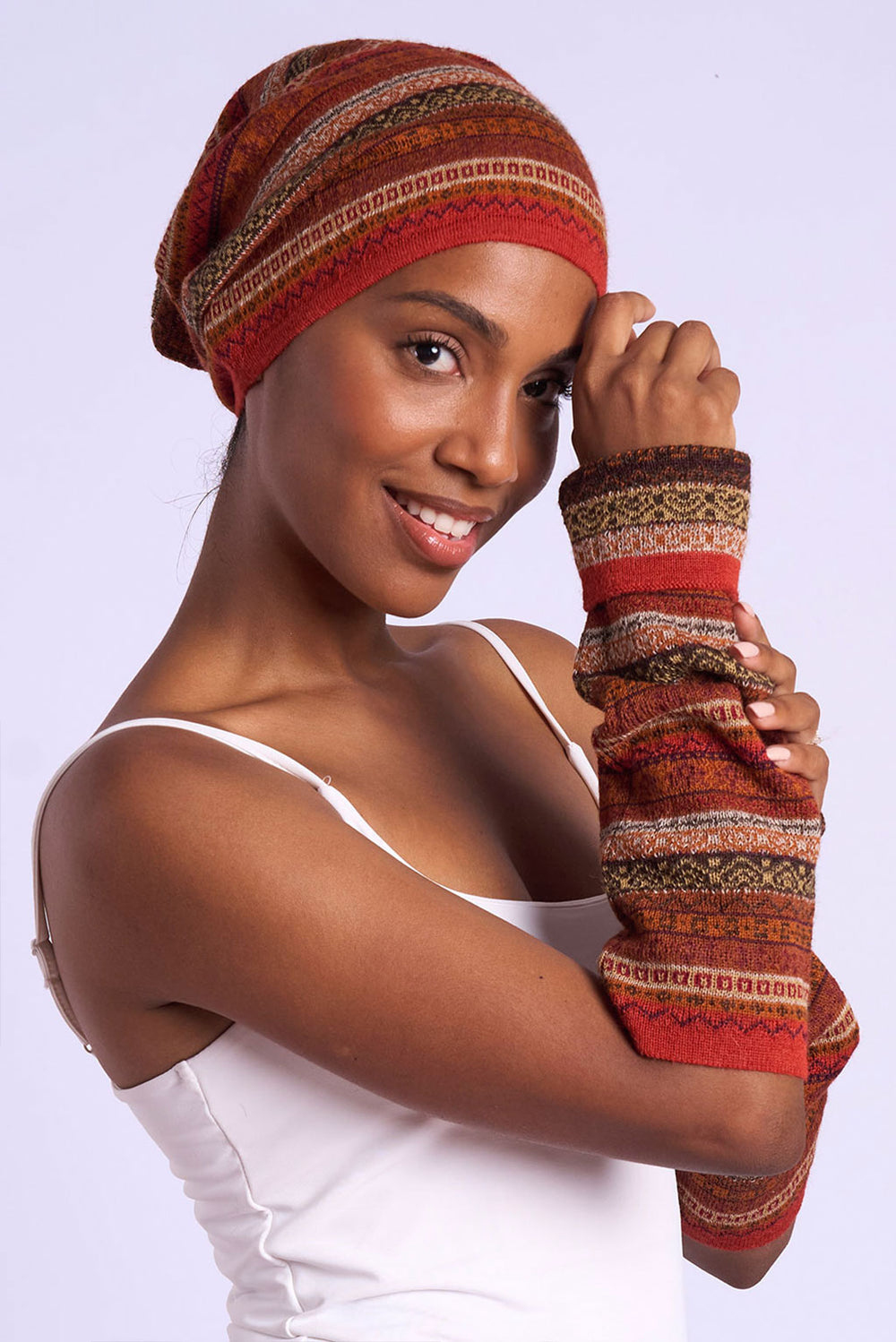 Andean Stripes Alpaca Arm Warmers