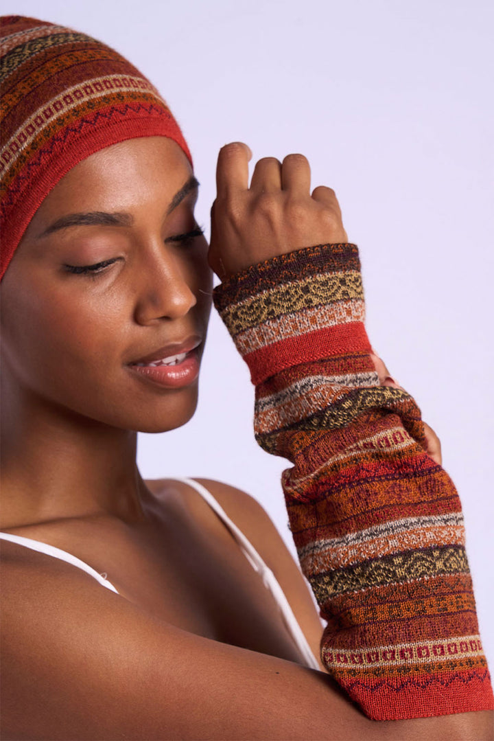 Andean Stripes Alpaca Arm Warmers