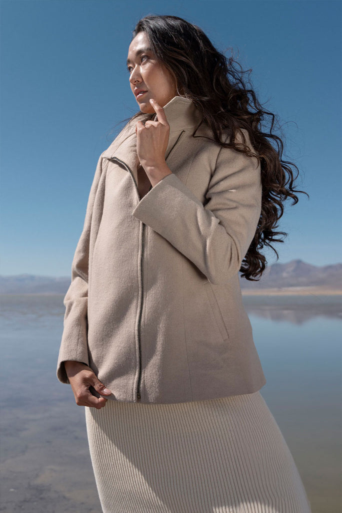 ジャケット・アウター echeveria alpaca wool trip jkt beige Anette Baby Alpaca Jacket – Alpaca Collections