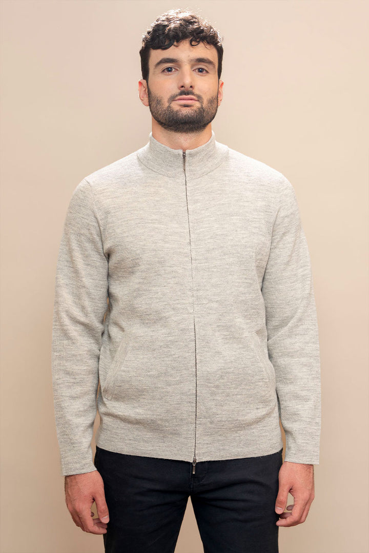 Men's Full-Zip Baby Alpaca Cardigan