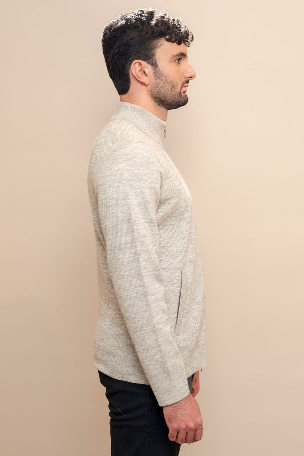 Men's Full-Zip Baby Alpaca Cardigan