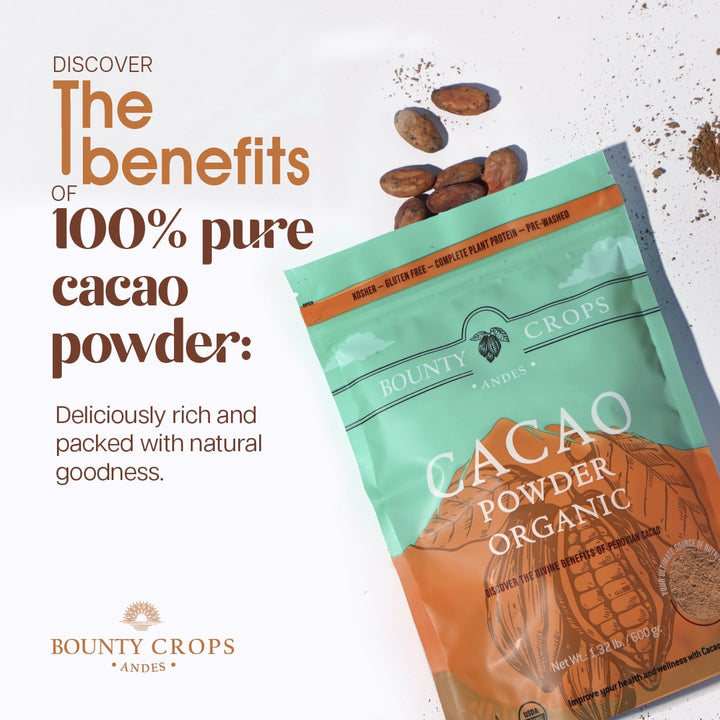 Cacao Powder Organic, 1.32 lb / 600 gr. ($14.77 lb / $0.92 ounce)