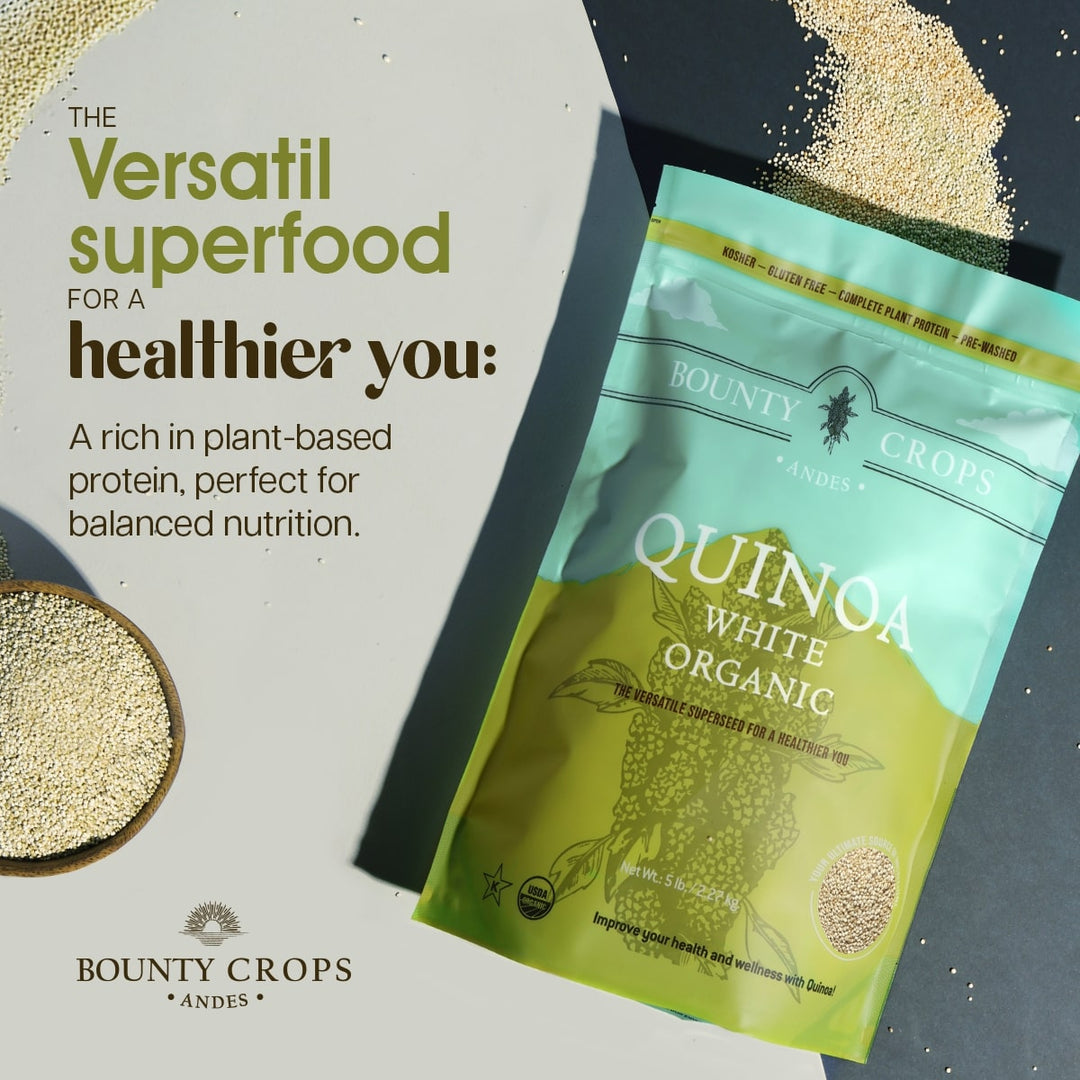Quinoa Organic White, 5 lb. / 2.27 kg., Complete Protein ($5.18 lb. / $0.32 once)