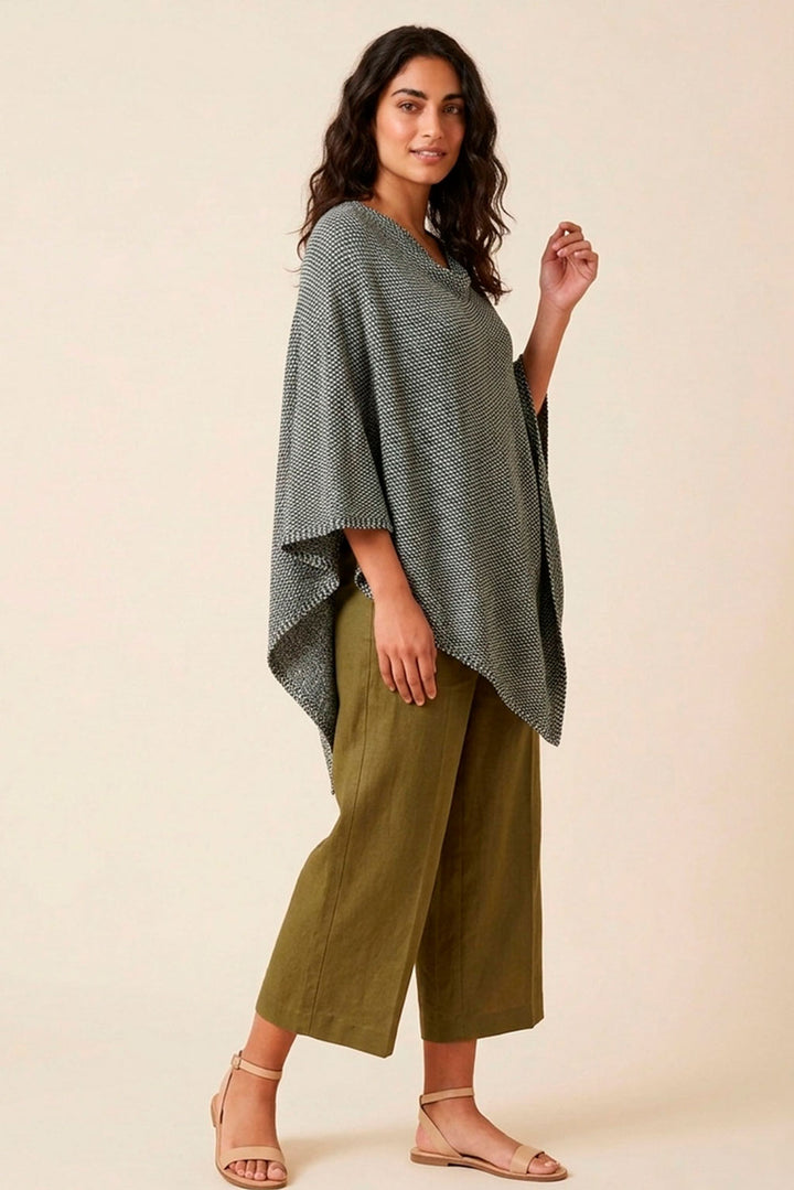 Textured Organic Cotton Poncho