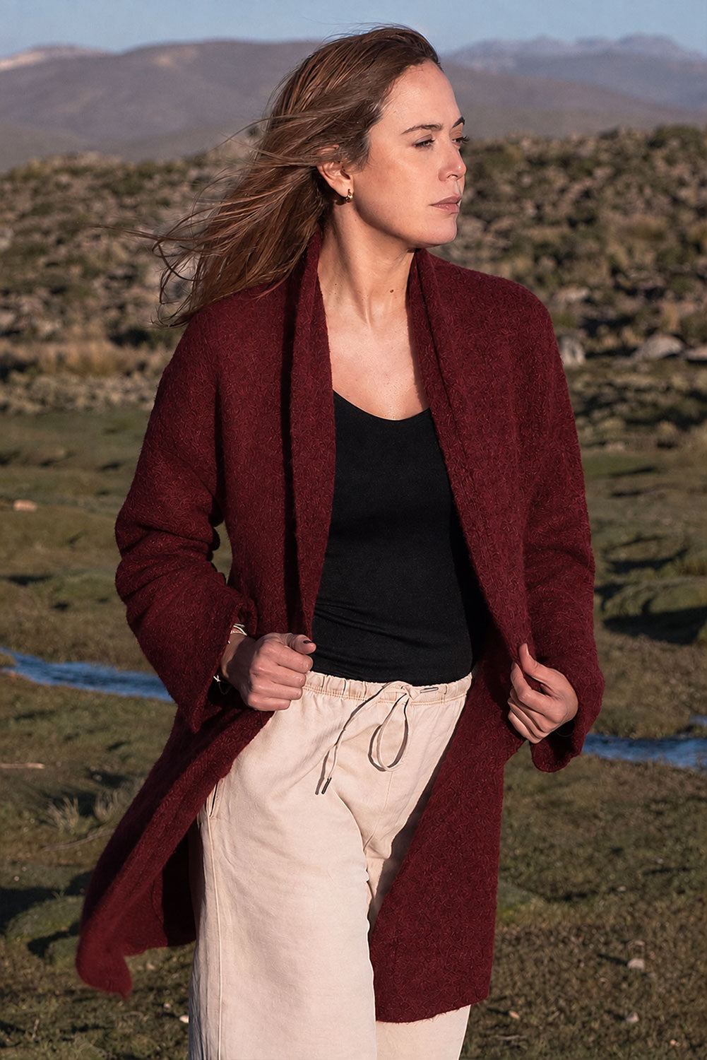 Belen Knit Alpaca Coat / Long Cardigan