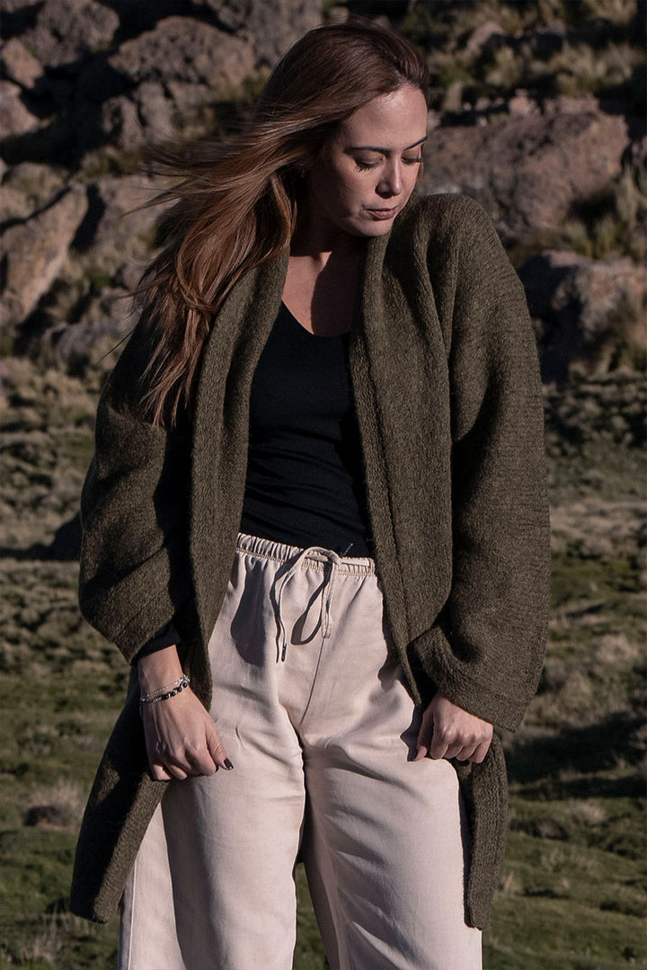 Belen Knit Alpaca Coat / Long Cardigan