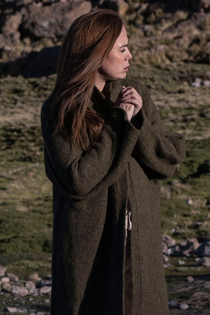 Belen Knit Alpaca Coat / Long Cardigan