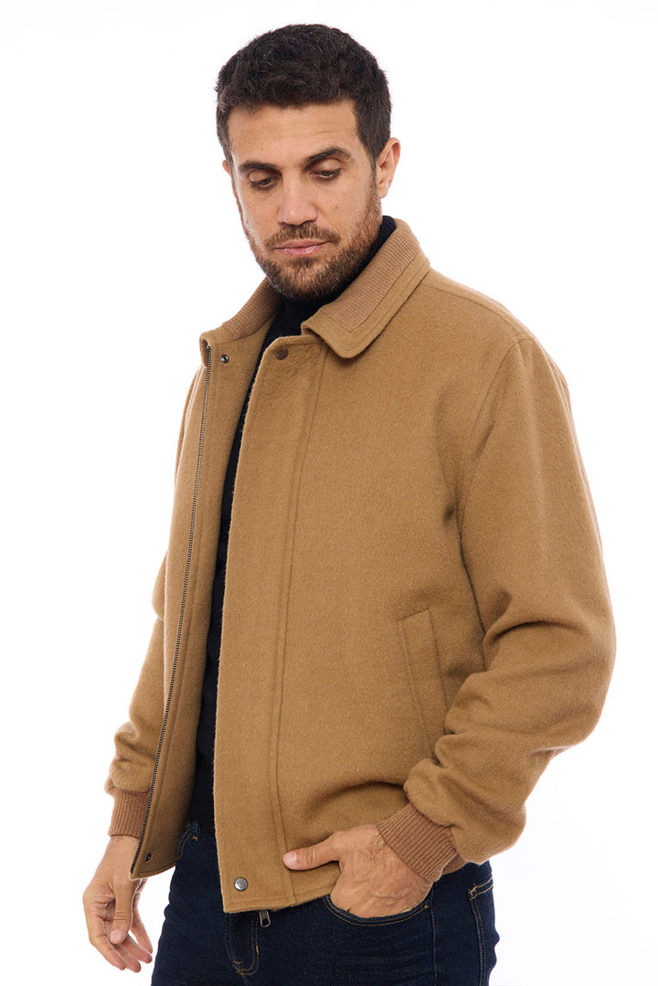 Men's Baby Alpaca Bomber Jacket