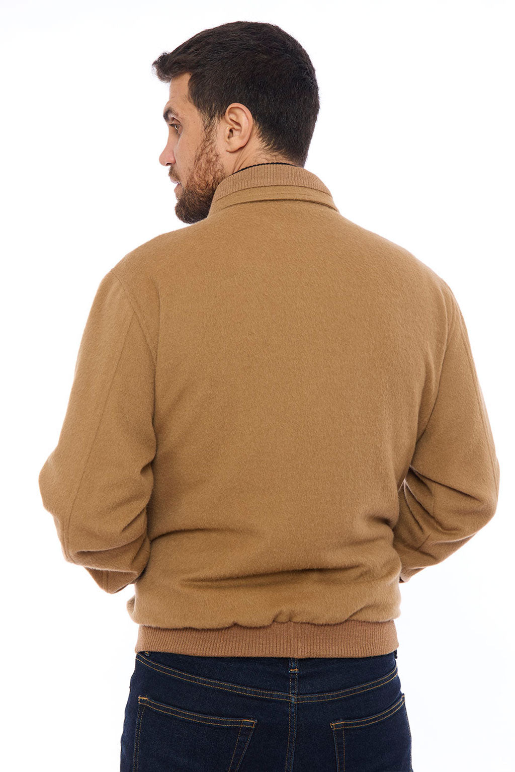 Men's Baby Alpaca Bomber Jacket