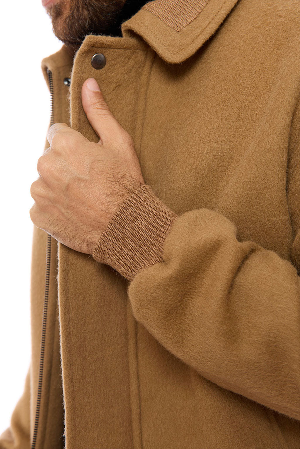 Men's Baby Alpaca Bomber Jacket