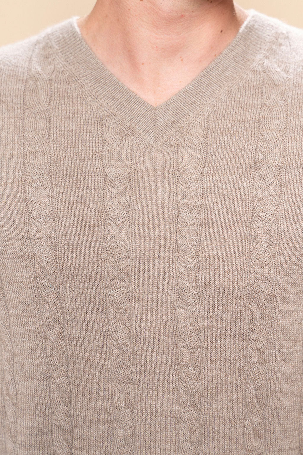 Men’s Braided Baby Alpaca Sweater