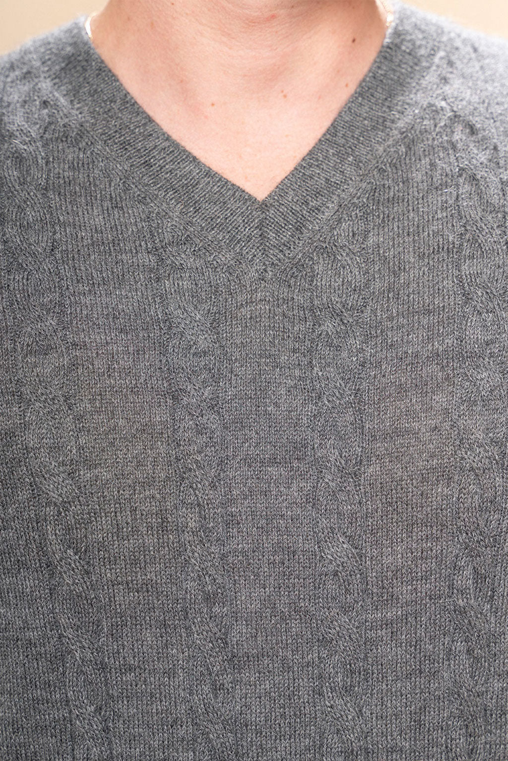 Men’s Braided Baby Alpaca Sweater