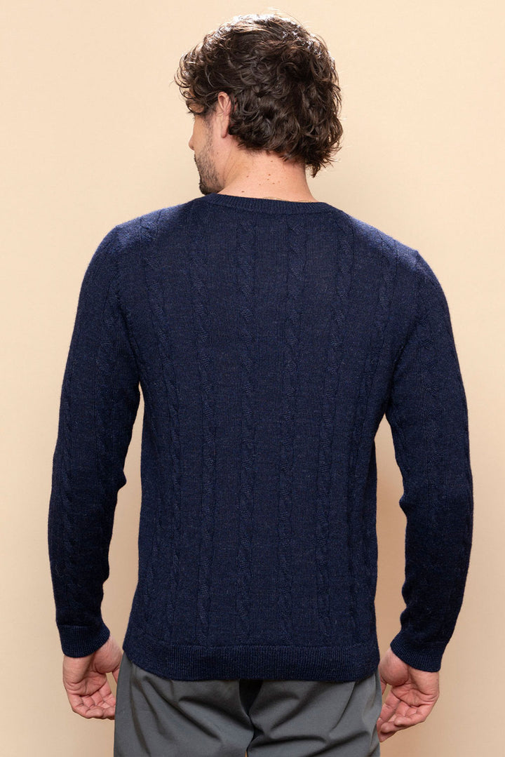 Men’s Braided Baby Alpaca Sweater