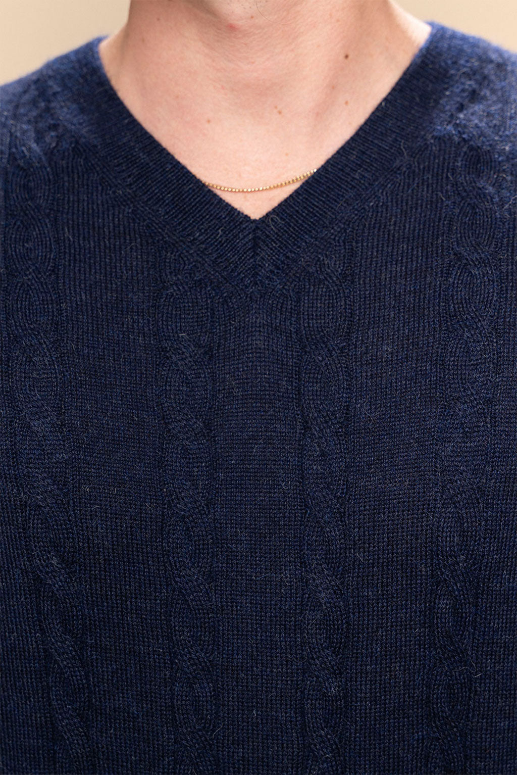 Men’s Braided Baby Alpaca Sweater