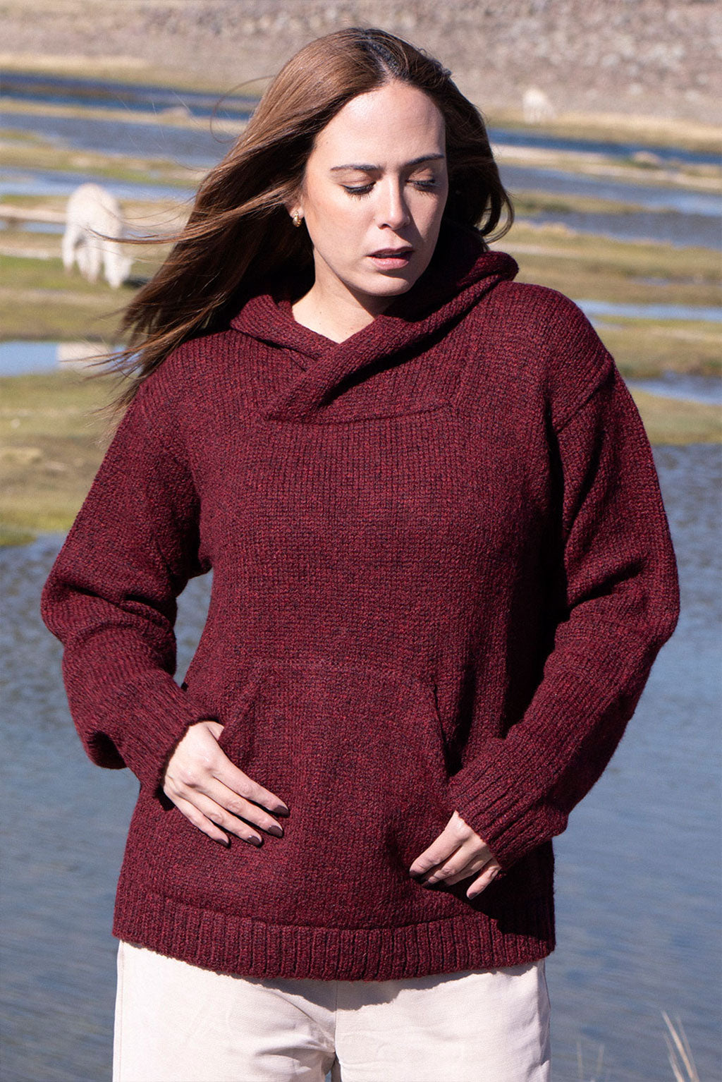 Briana Alpaka-Kapuzenpullover