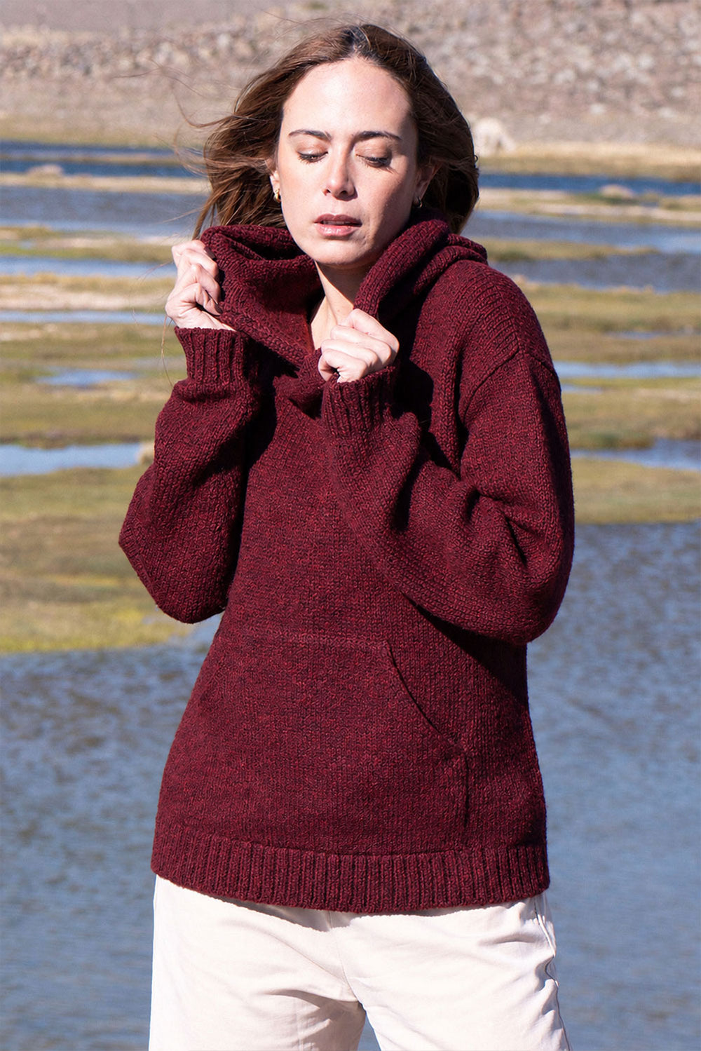 Briana Alpaca Hoodie Pullover