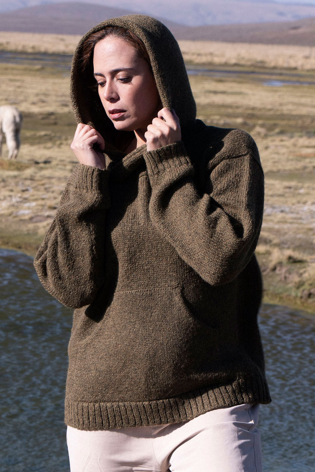 Briana Alpaka-Kapuzenpullover