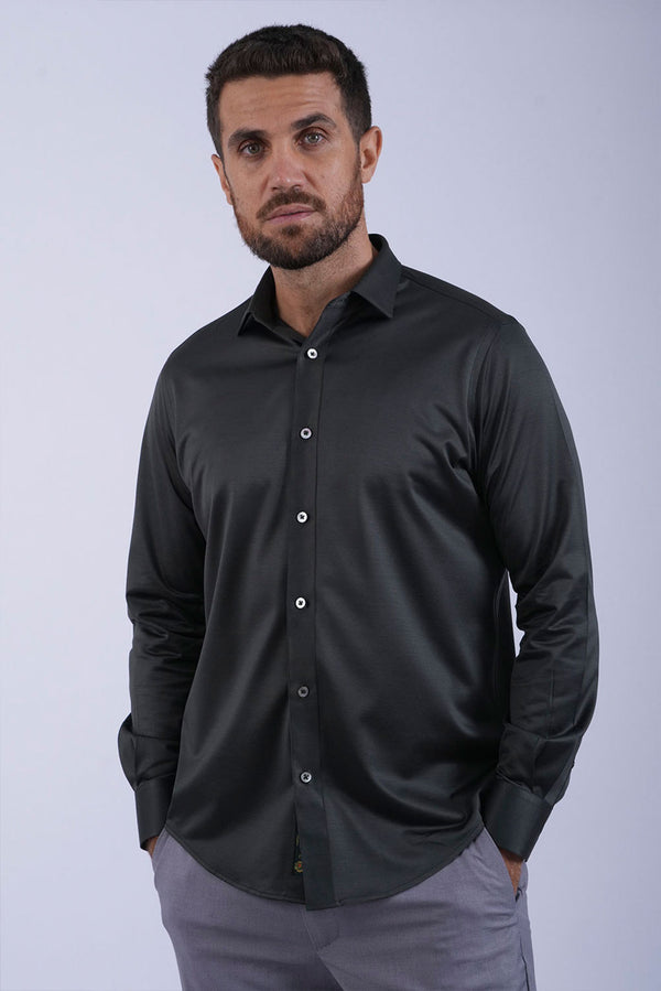Men’s 100% Egyptian Cotton Dress Shirt — Petrol — petrol alpaca by Alpaca Collections