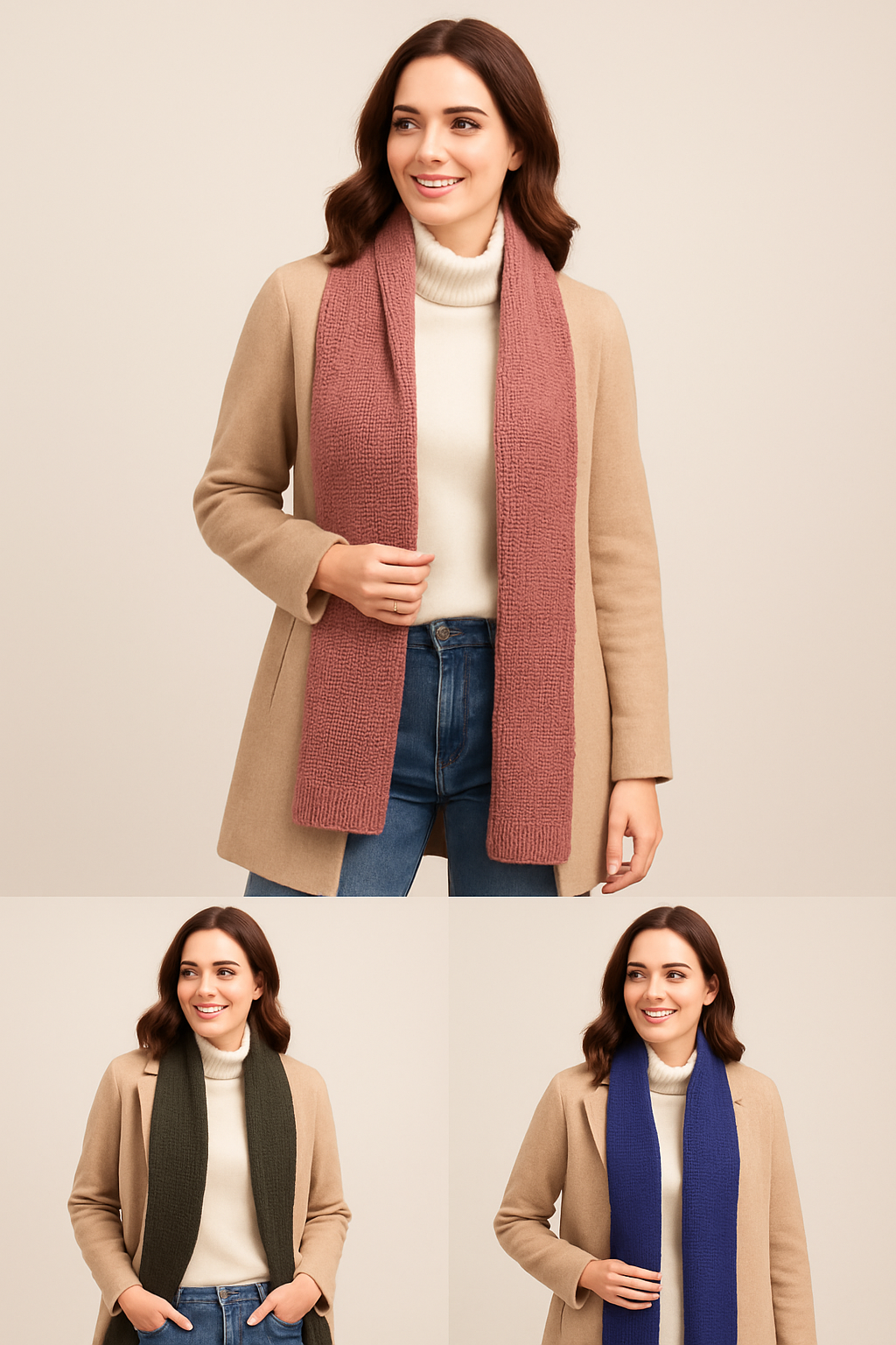 Women Assorted Alpaca Scarf Bundle — Set of 6