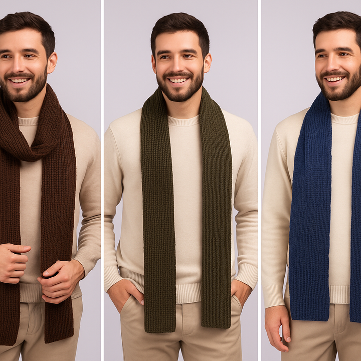 Men Assorted Alpaca Scarf Bundle — Set of 6