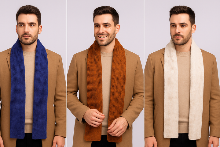 Men Assorted Alpaca Scarf Bundle — Set of 6
