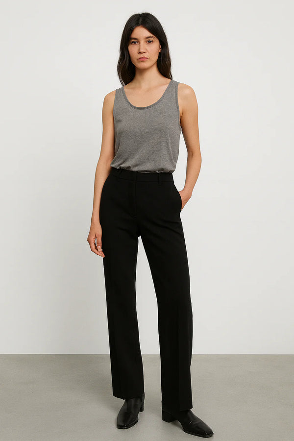 Nina Organic Cotton Tank Top — Grey — grey alpaca by Anntarah