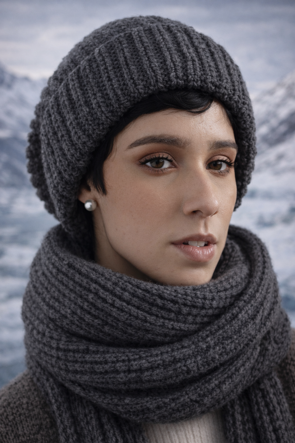 Khloe Alpaca Hat — Dark Grey — dark grey alpaca by Alpaca Collections
