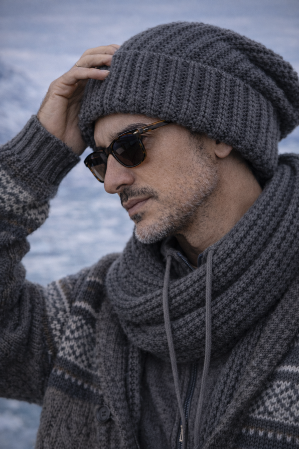 Keith Alpaca Hat — Dark Grey — dark grey alpaca by Alpaca Collections