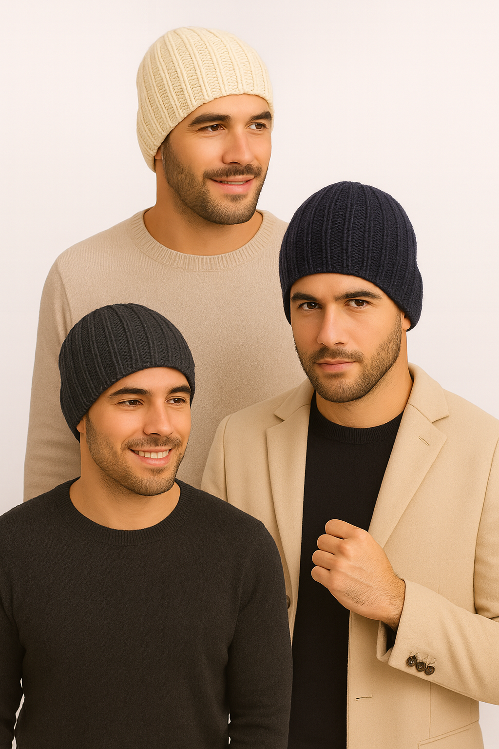 Men Assorted Alpaca Beanie Bundle — Set of 6