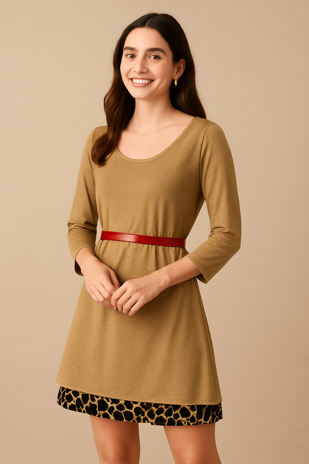 Tunika aus geflammter Bio-Baumwolle