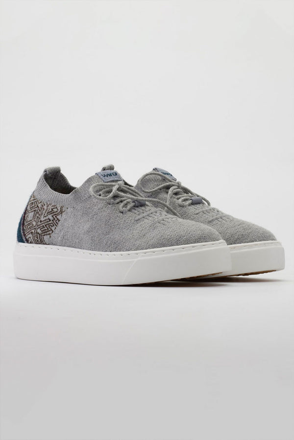 Men's Chimu Baby Alpaca Sneakers — grey baby alpaca by Wira