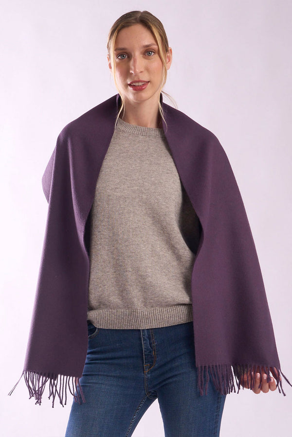 AC Classic Baby Alpaca Scarf — Purple — purple baby alpaca by Alpaca Collections