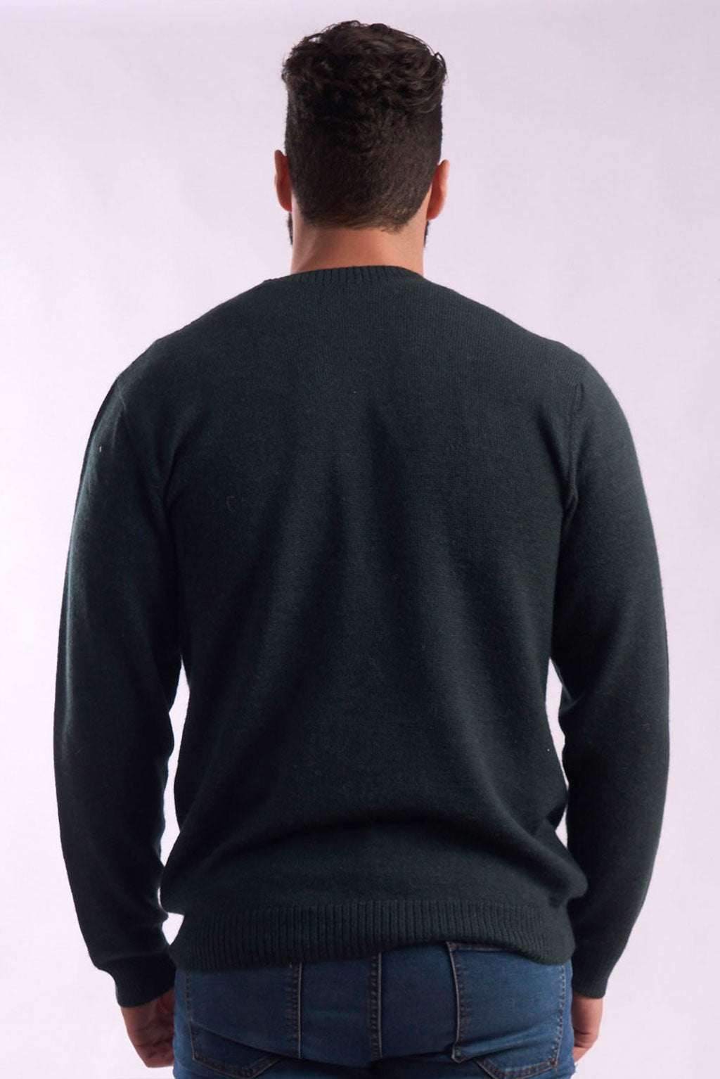 Men's Crew-Neck Royal Alpaca Sweater