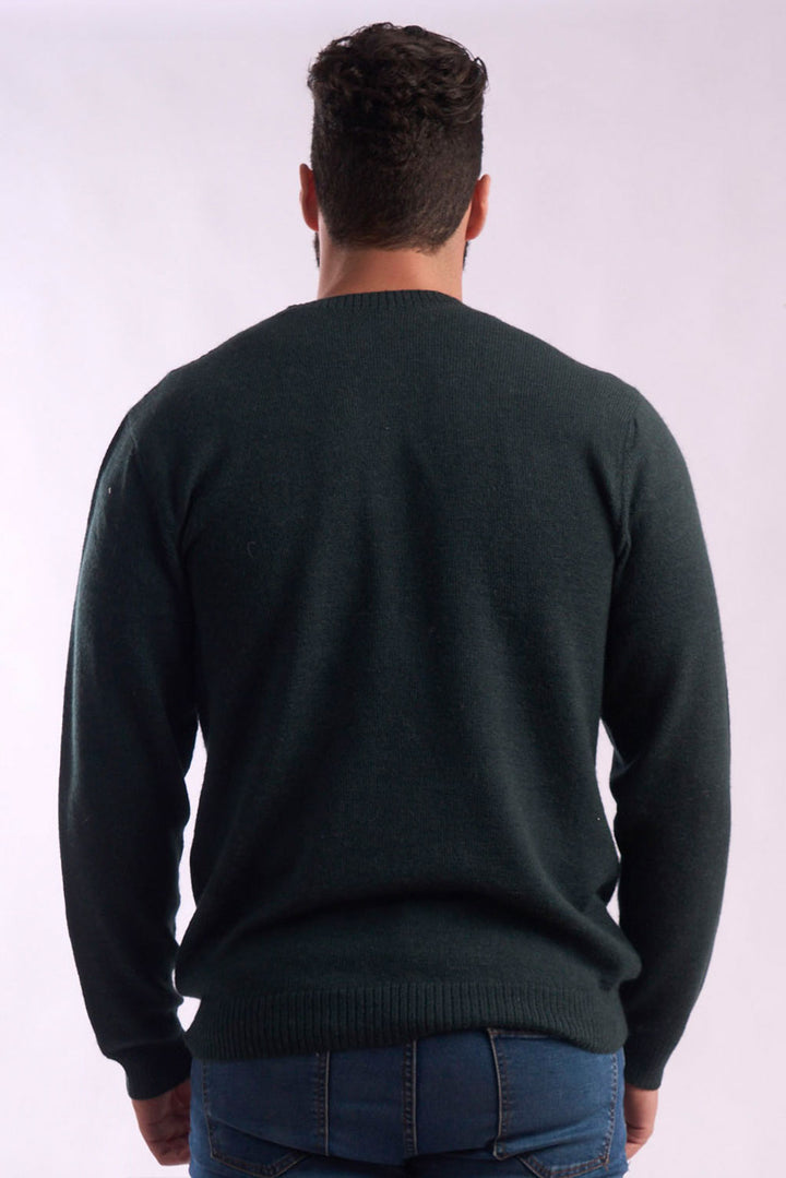 Men's Crew-Neck Royal Alpaca Sweater