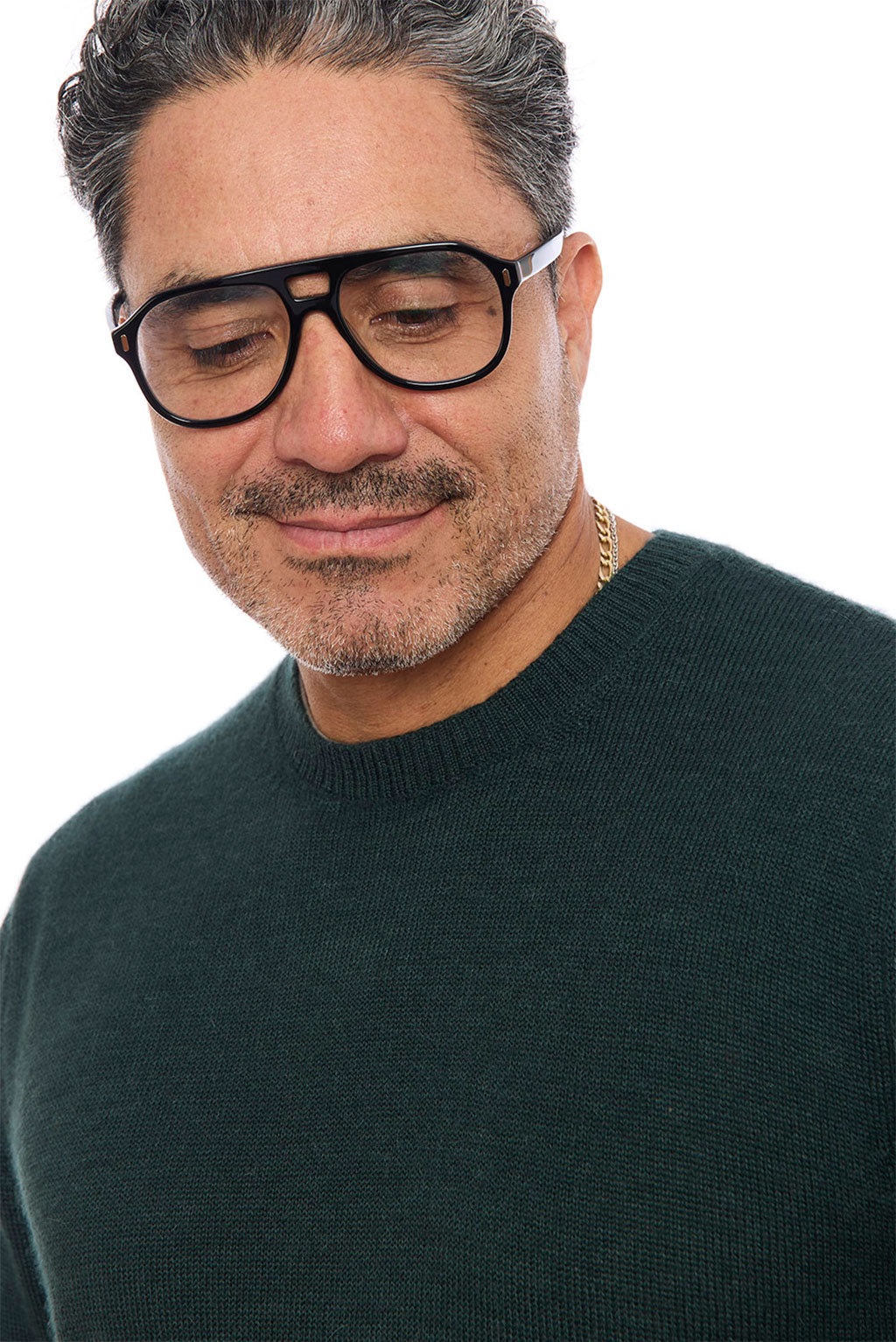 Men's Crew-Neck Royal Alpaca Sweater