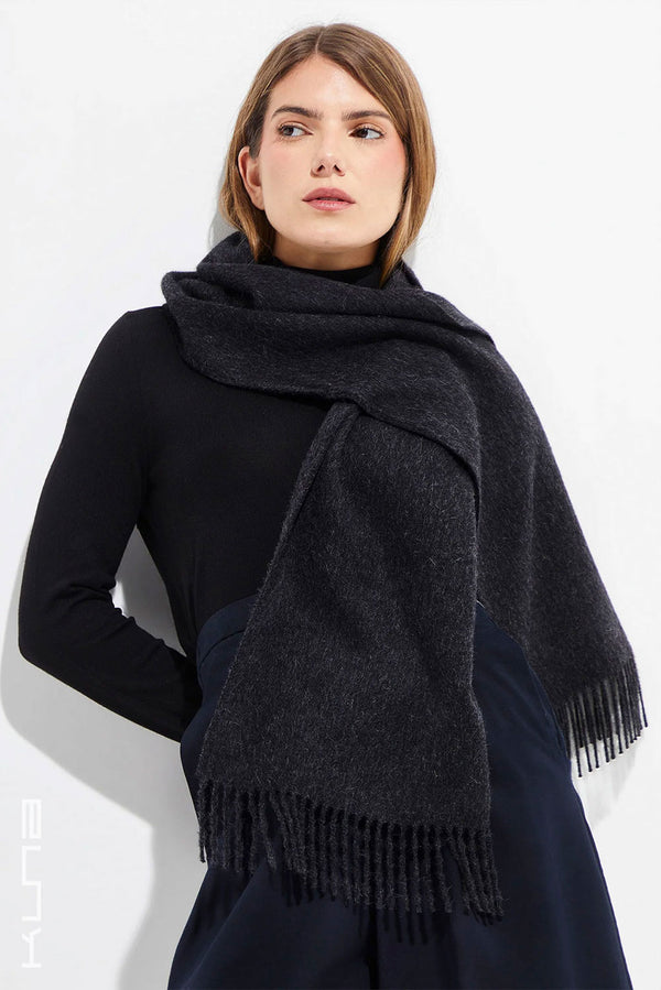 Jamas Royal Alpaca Scarf — Anthracite — anthracite royal alpaca by Kuna
