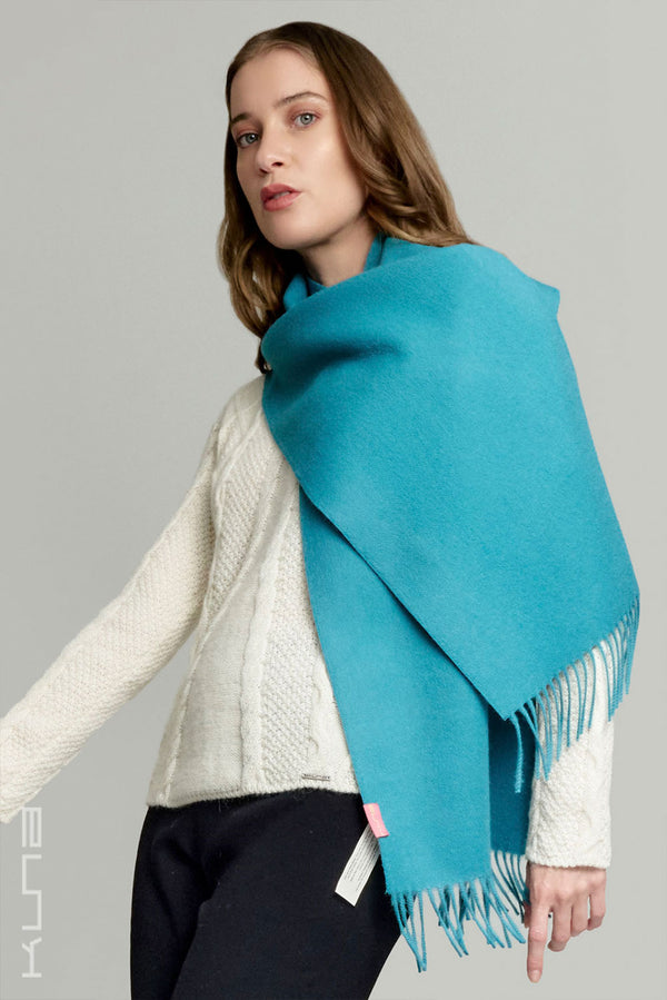Adrian Baby Alpaca Scarf - 24 — Turquesa Verdoso — Turquoise Verdoso — turquoise verdoso baby alpaca by Kuna