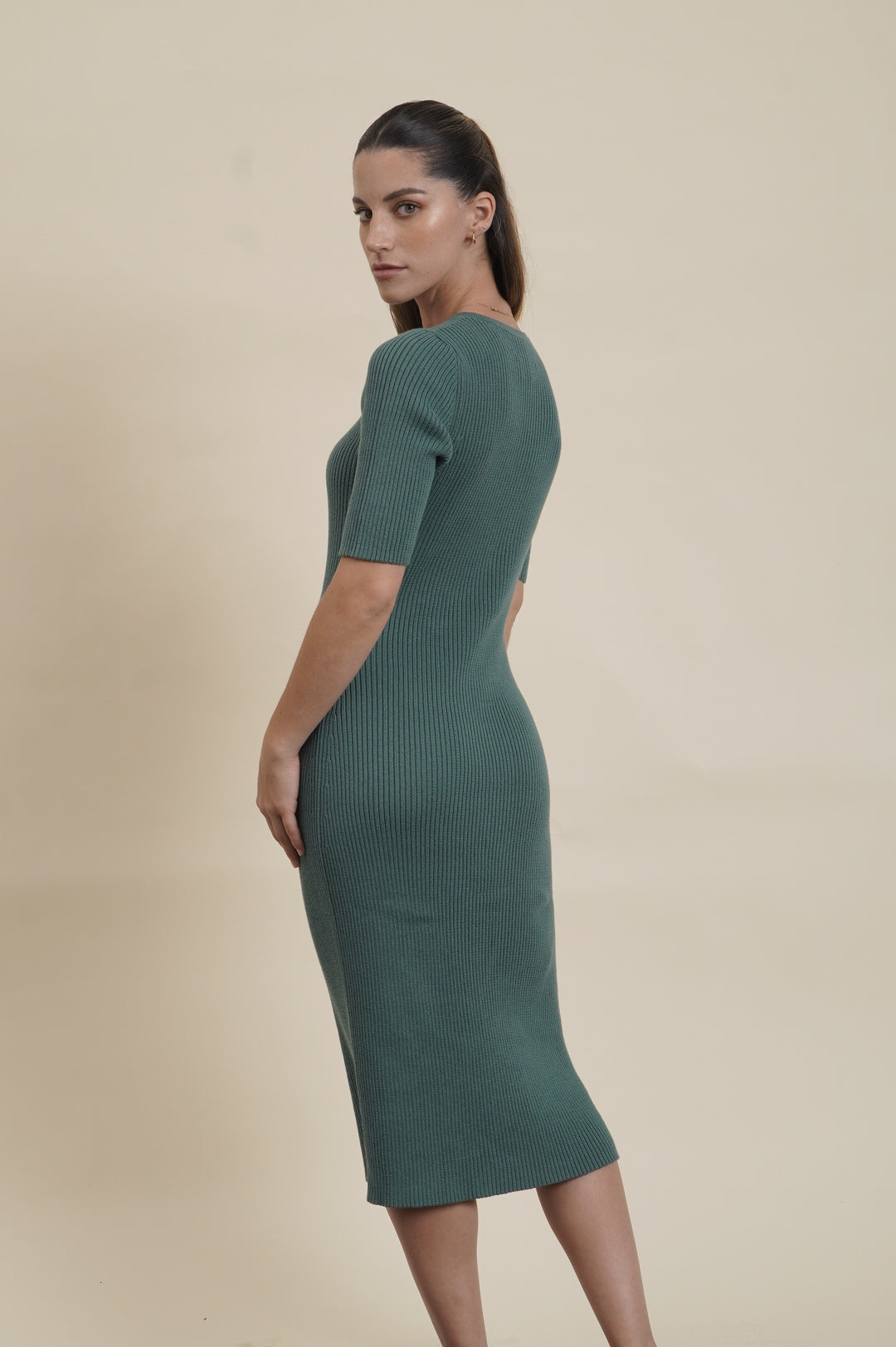 Kris Pima Cotton Dress Steel Blue / S/M Kris Pima Cotton Dress Steel Blue / S/M