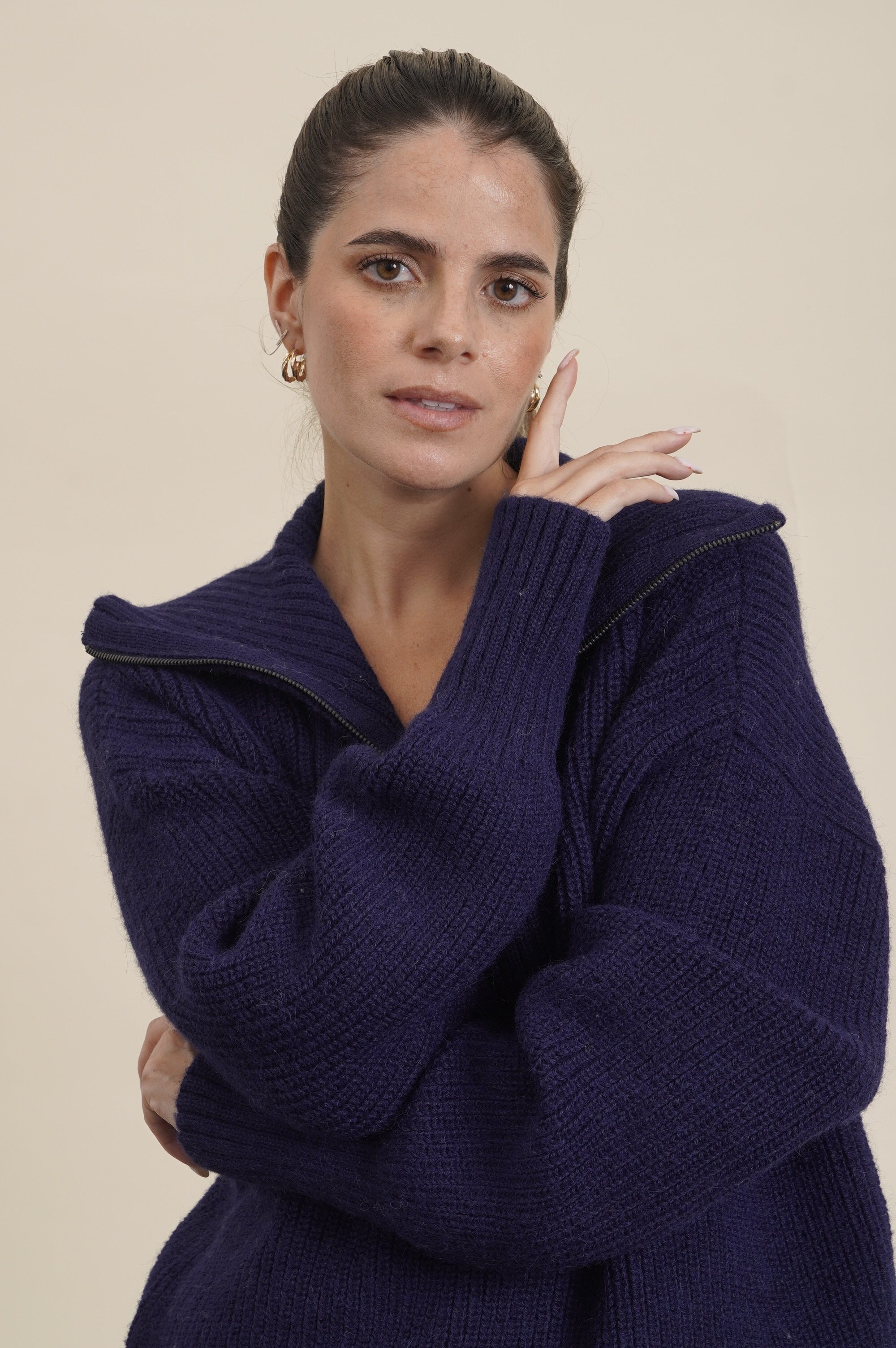 Kim Half-Zip Baby Alpaca Sweater – Alpaca Collections